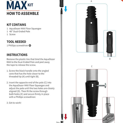 AquaDozer Max 24” Straight Squeegee