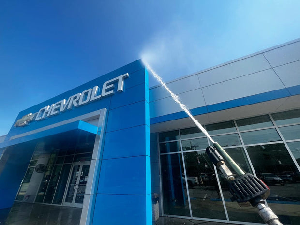 Banner image for: <strong>Stained or Raw Wood,  Raw Metal, IPE, Aluminum Composite Panels, Or Any Other Surface That Requires A More Complex Cleaning Process Than A Standard Soft Wash </strong>