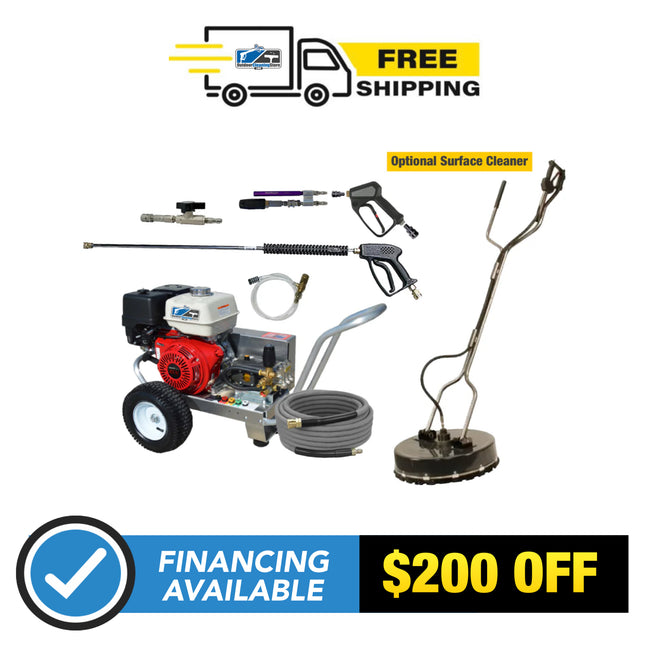 Pressure Washing Starter Kit With Pressure Pro Honda GX390 4GPM 4000PSI