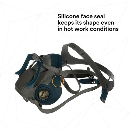 3M Size Medium Rugged Comfort Quick Latch Reusable Respirator 6502QL, NIOSH, Cool Flow