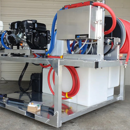 48”x60” Pressure Washing & Soft Washing Truck Skid With 5.7 GPM Pressure Washer & Gas Powered Soft Wash Pump