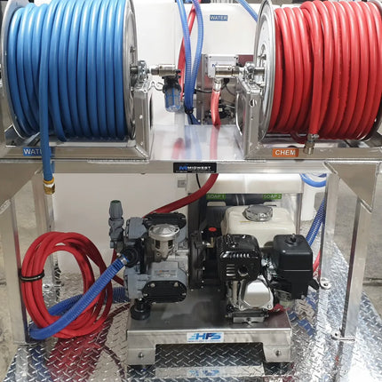 Soft Wash Skid System - Gas Powered Pump Honda Gx200 - **Choose Comet or AR Pump**