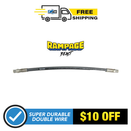 RAMPAGE BEAST Smooth Gray Double Wire Whip Line / Jumper Hoses