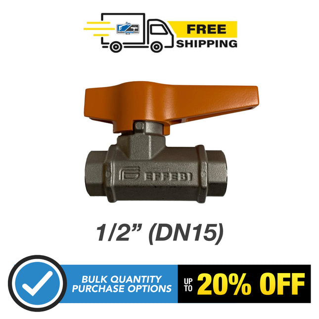 Centurion DN15 Heavy Duty Ball Valve, 1/2" FPT, 5,000 PSI, 250°F