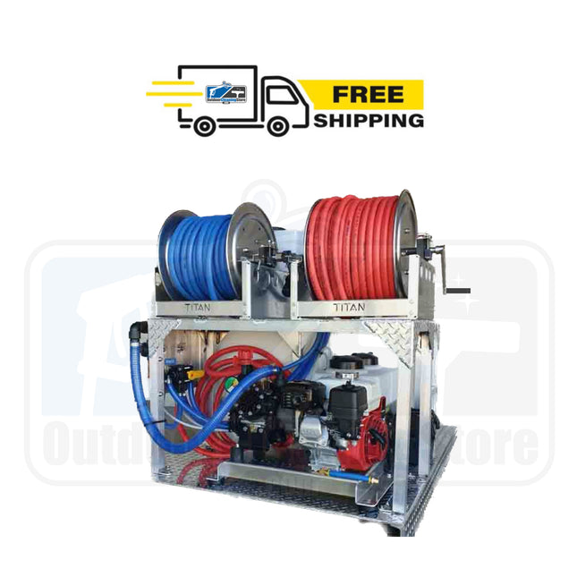 Soft Wash Skid System - Gas Powered Pump Honda Gx200 - **Choose Comet or AR Pump**