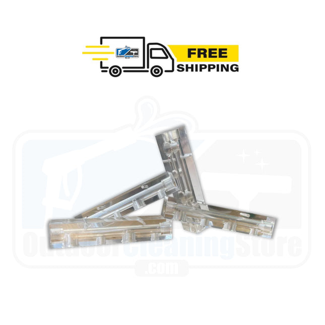 4 Port Clear Vision Soft Washing Manifold Block *Choose Port Sizes*