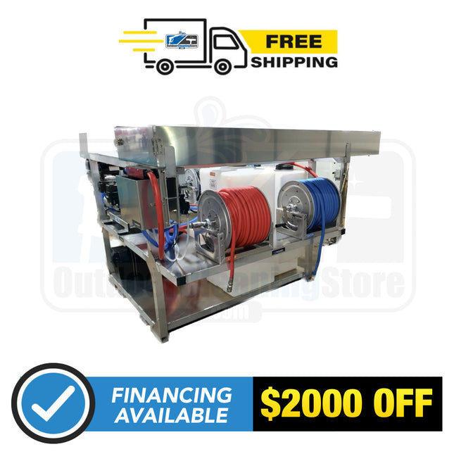 48”x60” Pressure Washing & Soft Washing Truck Skid With 5.7 GPM Pressure Washer & Gas Powered Soft Wash Pump