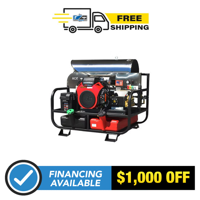 Pressure Pro 8 GPM 3500 PSI Hot Water Pressure Washer Skid