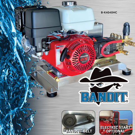 Bandit 5.5GPM at 3000PSI Honda GX390 Belt Drive With Comet Pump