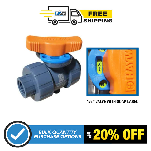 Hayward 1/2” **SOAP LABELED** PROPORTIONAL FLOW CONTROL BALL VALVE