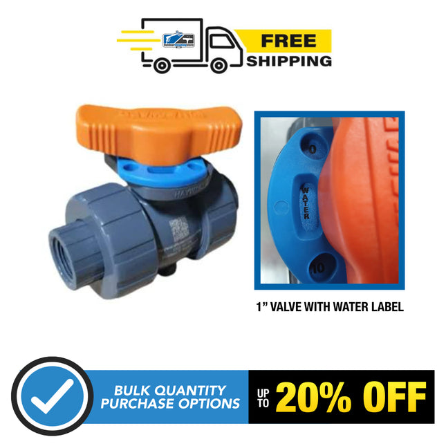 Hayward 1” **WATER LABELED** PROPORTIONAL FLOW CONTROL BALL VALVE