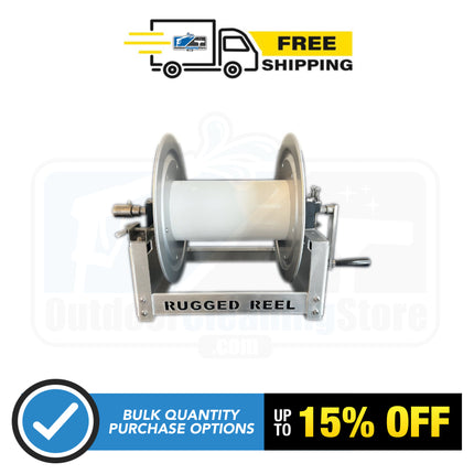 Rugged Reel 12” Aluminum Hose Reel With Stainless 1/2” Manifold - Includes Stainless Swivel