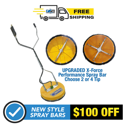 Whisper Wash Classic 19-inch Surface Cleaner — XForce 4-Tip Aluminum