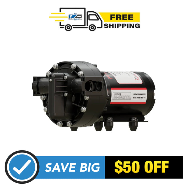 Remco 5.3 GPM 100 PSI Demand Pump with 3/4" Quick Attach Ports 1/2" Barbs 5517-1I1-63B-B