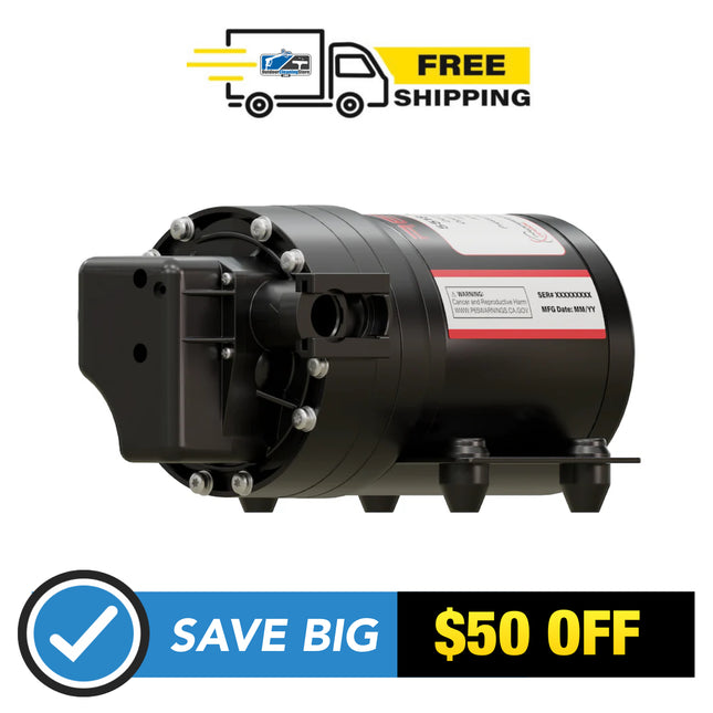 Remco Fatboy 7.0 GPM, 100 PSI Demand 12 VDC 3/4″ Quick Attach Ports 1/2" barbs Lead Wires